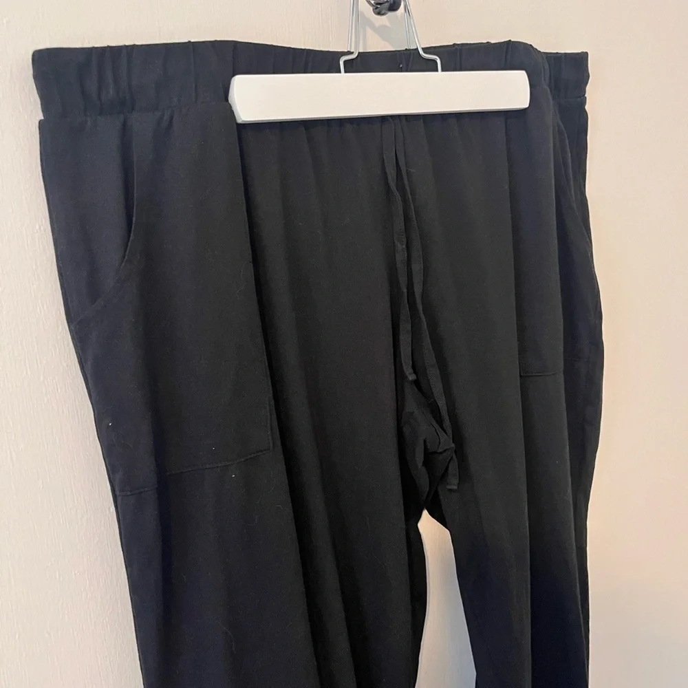 Lucky Brand Pajama Pants Black Soft Drawstring Pockets XL